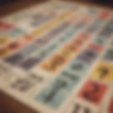 Close-up of a bingo card with markers on it.