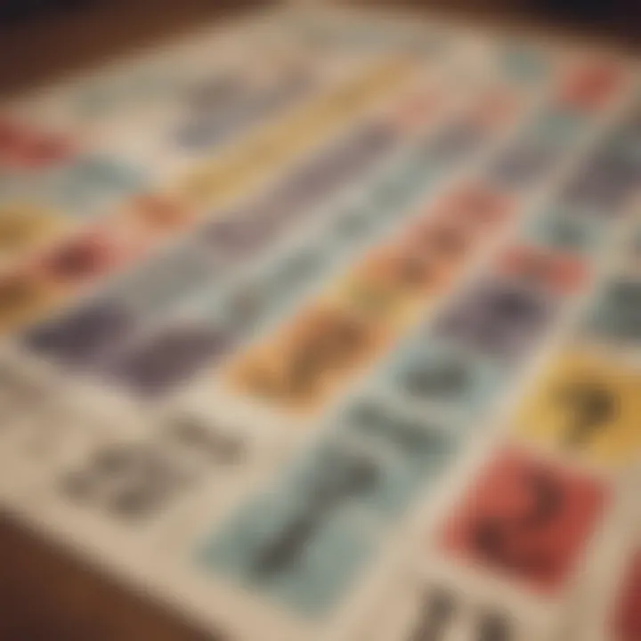 Close-up of a bingo card with markers on it.