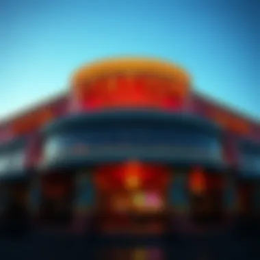 Vibrant Architecture of Station Casinos Exterior view of a Station Casino showcasing its vibrant signage and architecture