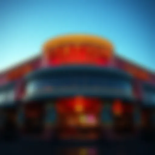 Vibrant Architecture of Station Casinos Exterior view of a Station Casino showcasing its vibrant signage and architecture