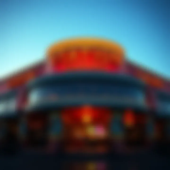 Vibrant Architecture of Station Casinos Exterior view of a Station Casino showcasing its vibrant signage and architecture