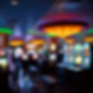 Exciting Gaming Environment at Station Casinos Interior gaming floor filled with slot machines and table games in a Station Casino