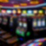 A Vibrant Array of Slot Machines Colorful slot machines in a casino