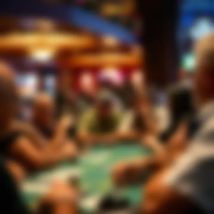 Local Community Engaged in Discussion Community gathering discussing the new casino's impact