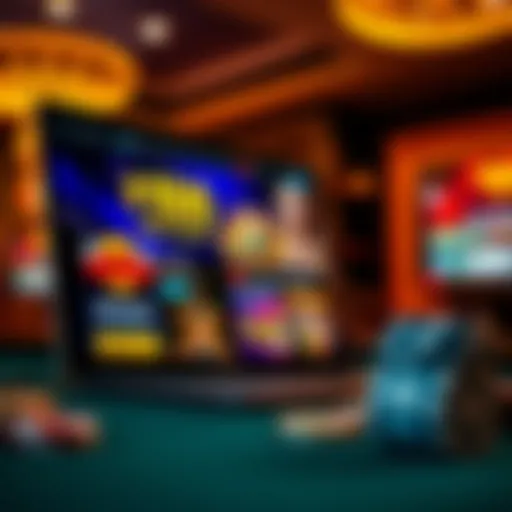 A captivating visual of a digital casino interface showcasing promotional offers.