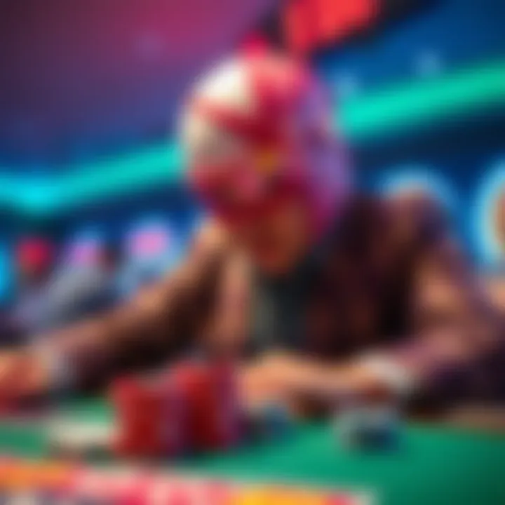 An illustration representing psychological triggers in gambling behavior.