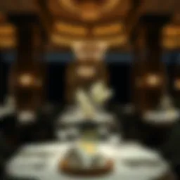 Elegant dining setup at The Palm