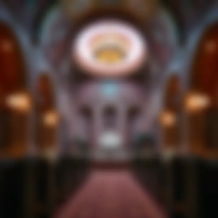 Chapel Interior with Unique Decor Interior of the wedding chapel showcasing its unique decor