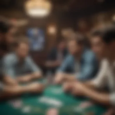 Group of friends engaged in an online poker game