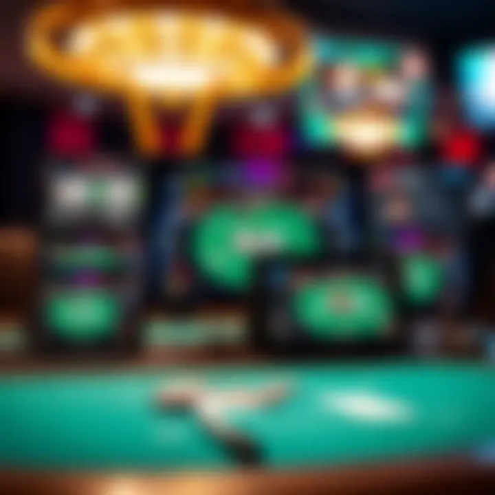 Exploring Online Poker Platforms Various online poker platforms displayed on multiple devices