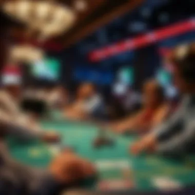 Engagement at a Virtual Poker Table A virtual poker table showcasing players engaged in gameplay