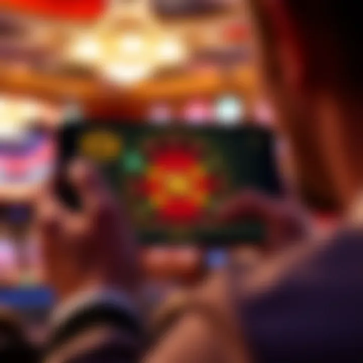 User Interface of Wynn Bet Spin Wheel User engaging with the Wynn Bet Spin Wheel interface on a mobile device